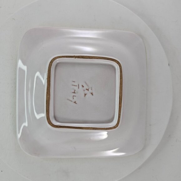 Art Deco Ugo Zaccagnini Italian Ashtray Catchall Horse Rider Pottery Signed - Picture 3 of 9